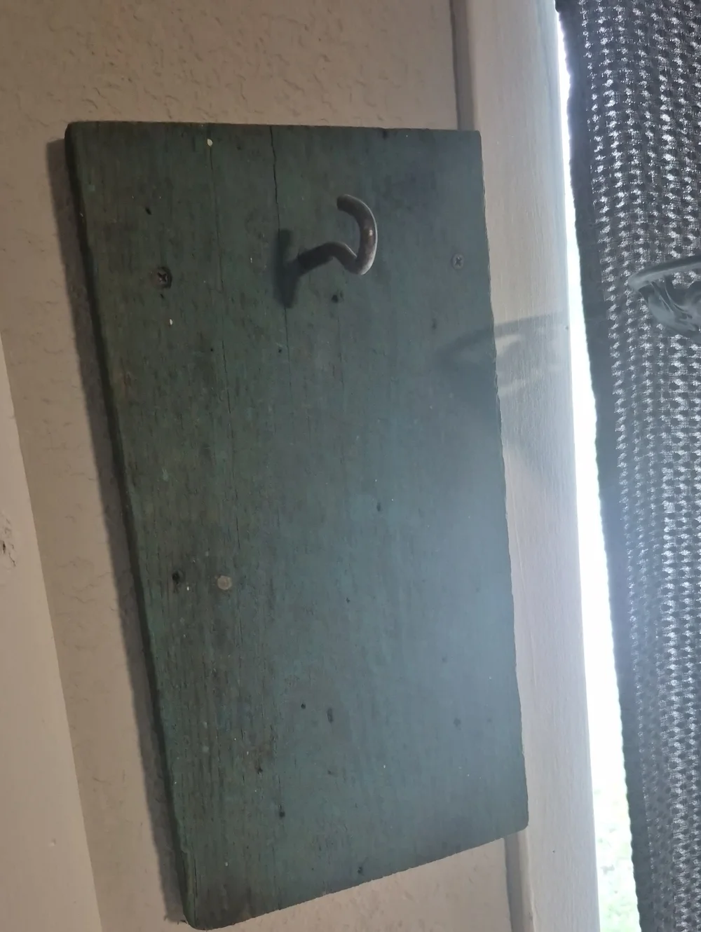 Rustic Teal Wall Hook Board - Home Wall Decor